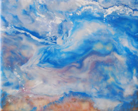 "Encaustic Clouds"  Wax oil on Canvas 8"x10"