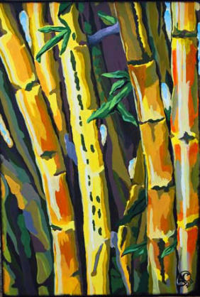 "Bamboo"  Acrylic on Canvas 24"x36"