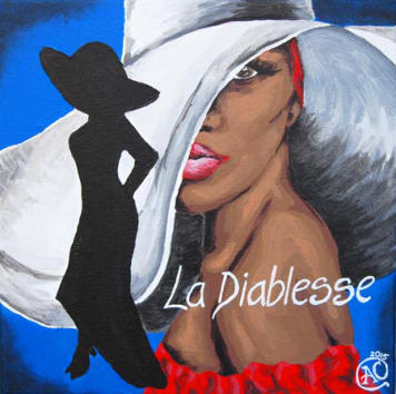 "La Diablesse" Acrylic on Canvas 12"x12"