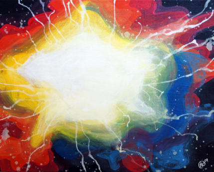 "Nebula 1" Acrylic on Canvas 16"x20"