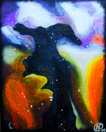 "Nebula 2"  Acrylic on Canvas 16"x20"